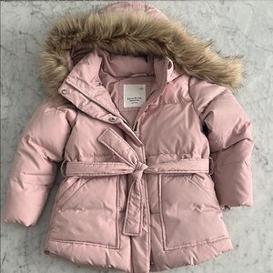 Zara Girls Pink Puffer Jacket